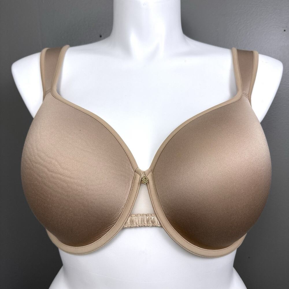 Thirdlove Bra 40E 24/7 Perfect Coverage Beige Tan Underwire Lined Wide Straps